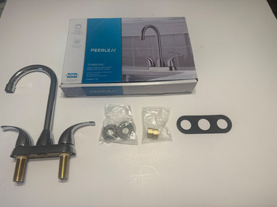 Peerless Tunbridge P288LF-SS Stainless Steel 2 handle bar faucet NEW OPEN BOX