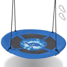 40" Saucer Tree Swing w/ Adjustable Hanging Ropes Necessary Hardware for Kids