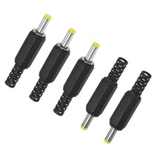 5-Pack DC Male Connector,4.0 1.7mm Pure Copper Barrel Connector Solder Adapter