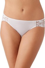 Wacoal Women's Dramatic Interlude Bikini Panty, White, SZ M