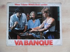 Achim Reichel Winfried Glatzeder autograph signed 24x30 cm lobbycard "Va Banque"