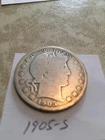 1905-S Silver Barber Half Dollar Good