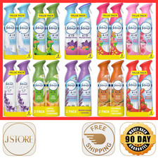 Febreze Air Mist Air Freshener Spray, Odor-Fighting, 8.8oz, 2 Count,Select Scent