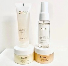 Ouai St Barts Mini Travel Set Body Cleanser Body Scrub Body Creme Hair Body Mist