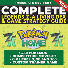 Legends Pok mon Z-A Complete Shiny Living Dex  Strategy Guide ZA Z A Pokedex IV