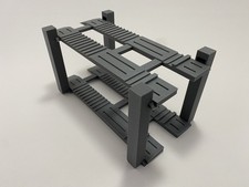 1:24 Scale Hotwheels Jada Matchbox Model 4 Post Lift Display 2 tier GRAY