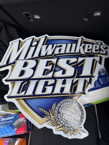 Miller Milwaukee’s Best Light Beer Metal Sign Tin Wall Decor Breweriana
