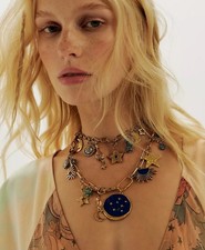 Free People Maximilian Necklace Gold Tone