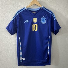 Adidas 2022 FIFA World Champions Messi #10 Argentina Slim Fit Jersey Men's S