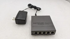 Netgear Prosafe Plus 5 Gigabit Ports External Ethernet Switch GS105Ev2 w/ AC