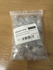 RJ45 CAT5e Connector 3u Gold Plated Connections 100 Pack