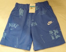 Nike NSW Logo Club French Terry Unisex Big Kids Shorts Blue M 10-12 HJ2644-411