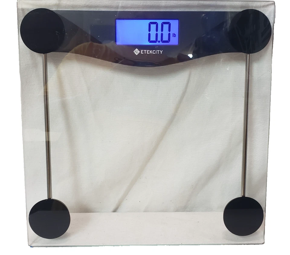 Etekcity 浴室秤重量 6 毫米钢化玻璃 400 磅,黑色,EB4074C — 第 2/4 张图片