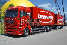Truck photo  MAN TGA drawbar trailer Switzerland red DENNER Binz AG Transp  #j7w