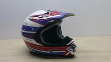 Casco da Moto Cross Enduro BYE Integral Cross Yamaha Motor Bianco Blu TG. L 123