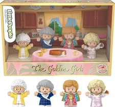 ​The Golden Girls Late Night Cheesecake 40th Anniversary Figure Set in a Disp...