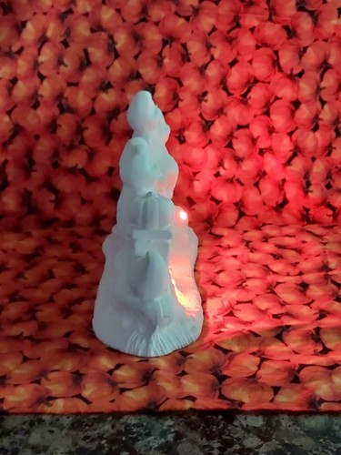 Ceramic Bisque~ Ready to Paint ~Ghost Fence Scene Rice Light Included - Picture 20 of 21