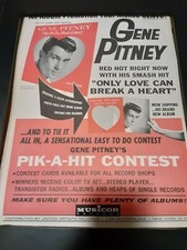Gene Pitney Only Love Can Break A Heart Rare Original Promo Poster Ad Framed!
