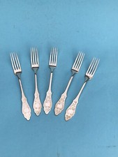 1 v. 5  Men&uuml;gabel OSTFRIESEN Muster, 21,1 cm, Robbe & Berking, R&B 90 versilbert