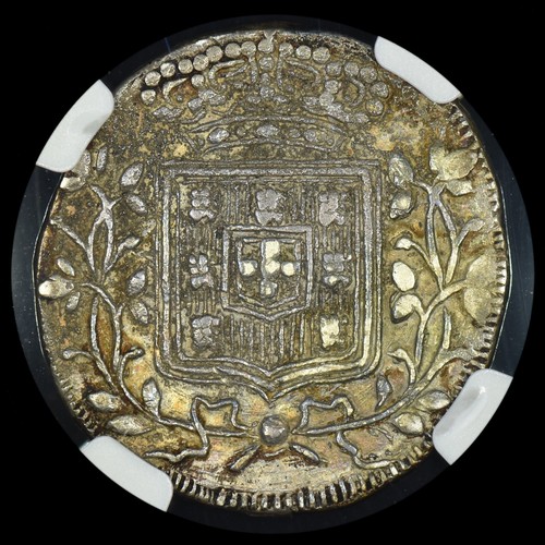 1839 INDIA 1 RUPIA ✪ NGC AU-58 ✪ PORTUGUESE GOA COIN 1R RUPEE ◢TRUSTED◣ - Picture 3 of 4