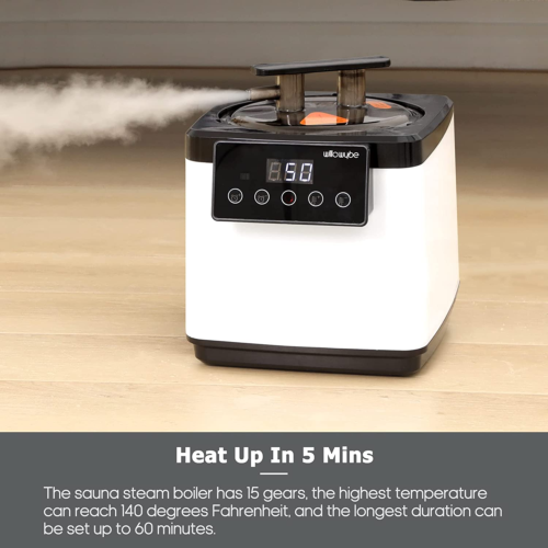 Portable Steam Sauna, Personal Home Spa Room with Bluetooth and Infrared Control - Picture 2 of 9