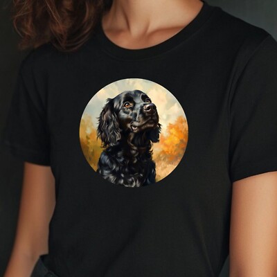 Frauen T-Shirt Coker Spaniel Hund Porträt Motiv Baumwolle Größe S bis 3XL