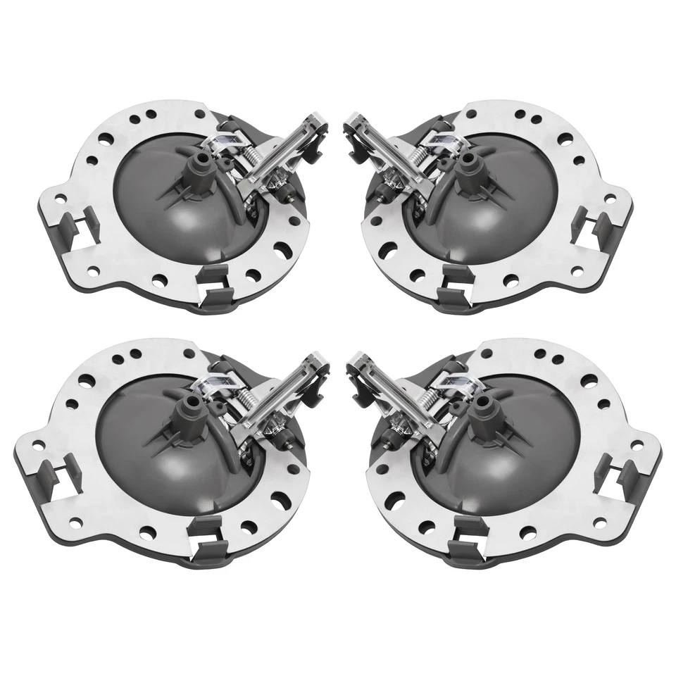 For JEEP COMMANDER 2006-2010 Front Rear Inside Door Handles Chrome & Gray Set 4 Foto 3 de 4