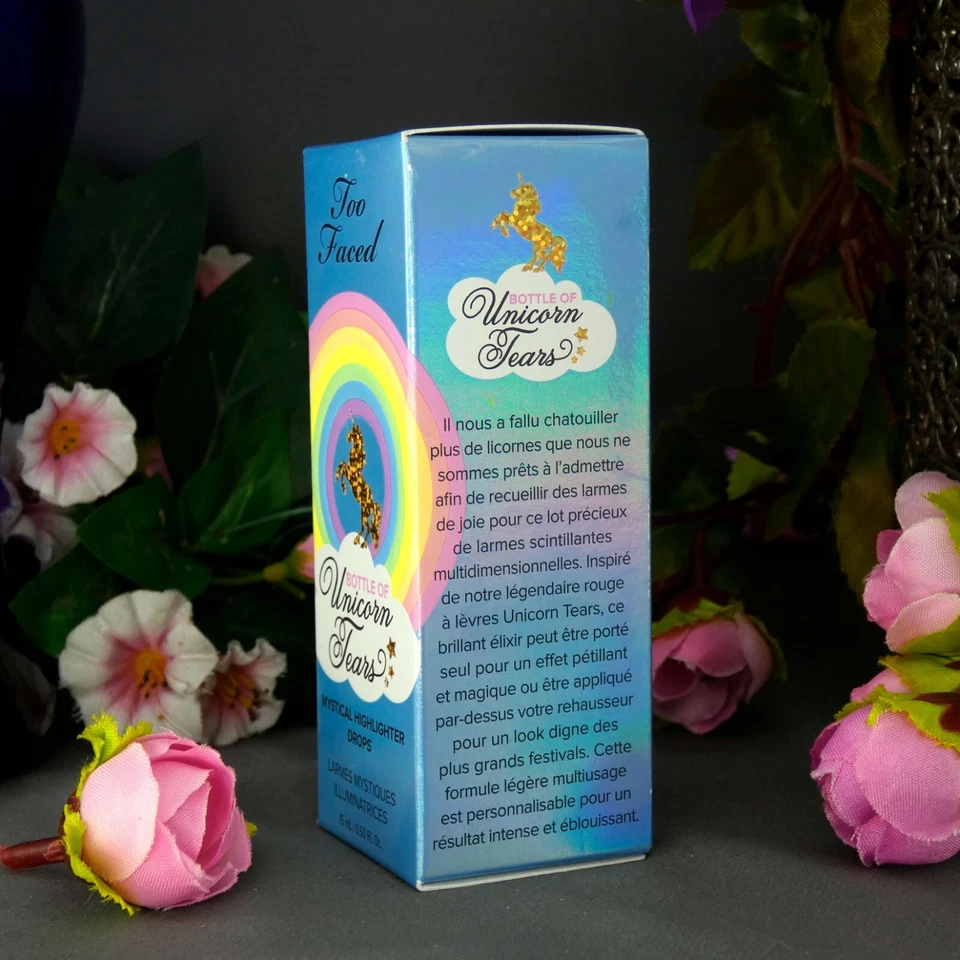 Too Faced BOTTLE OF UNICORN TEARS Mystical Highlighter Drops RARE 2017 NIB - Image 3 of 4