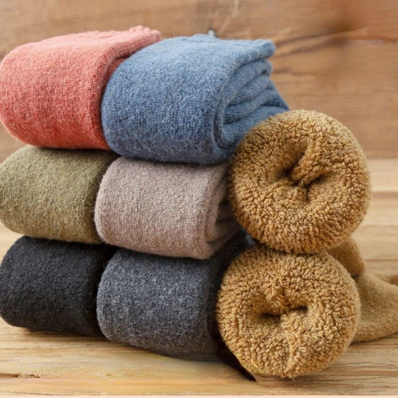 3 Pair Ladies Sherpa Fleece Lining Long Socks Soft Thick Thermal Winter Warm