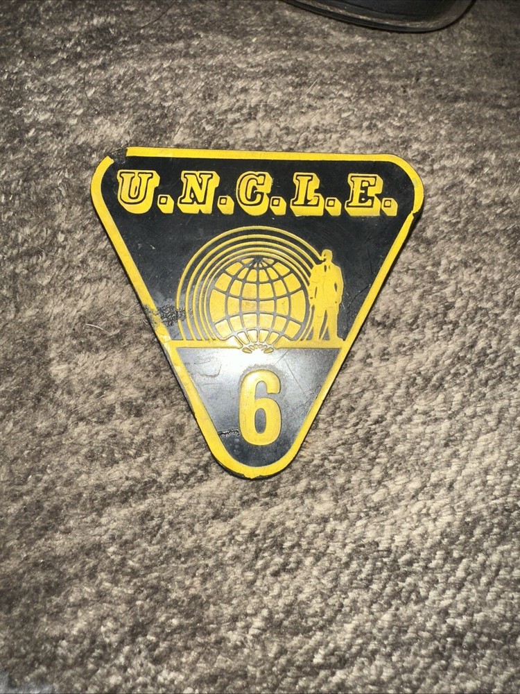 1965 Ideal Man From UNCLE Plastic Triangle Badge U.N.C.L.E. Collectible