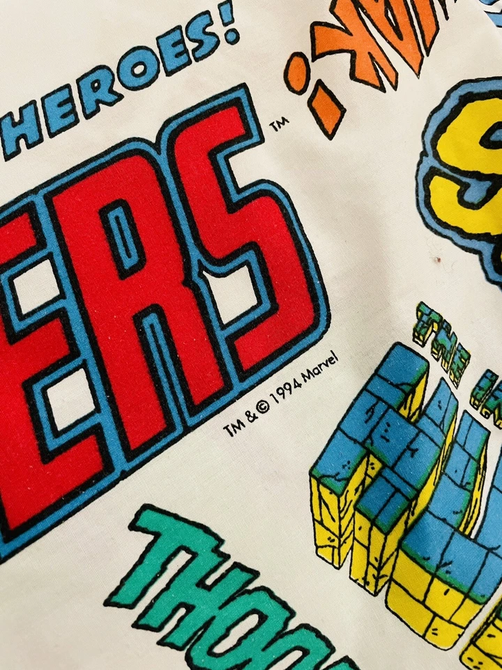 Edredón sábanas ajustables dobles vintage años 90 Marvel Comics AOP 1994 hecho en EE. UU. Foto 4 de 4