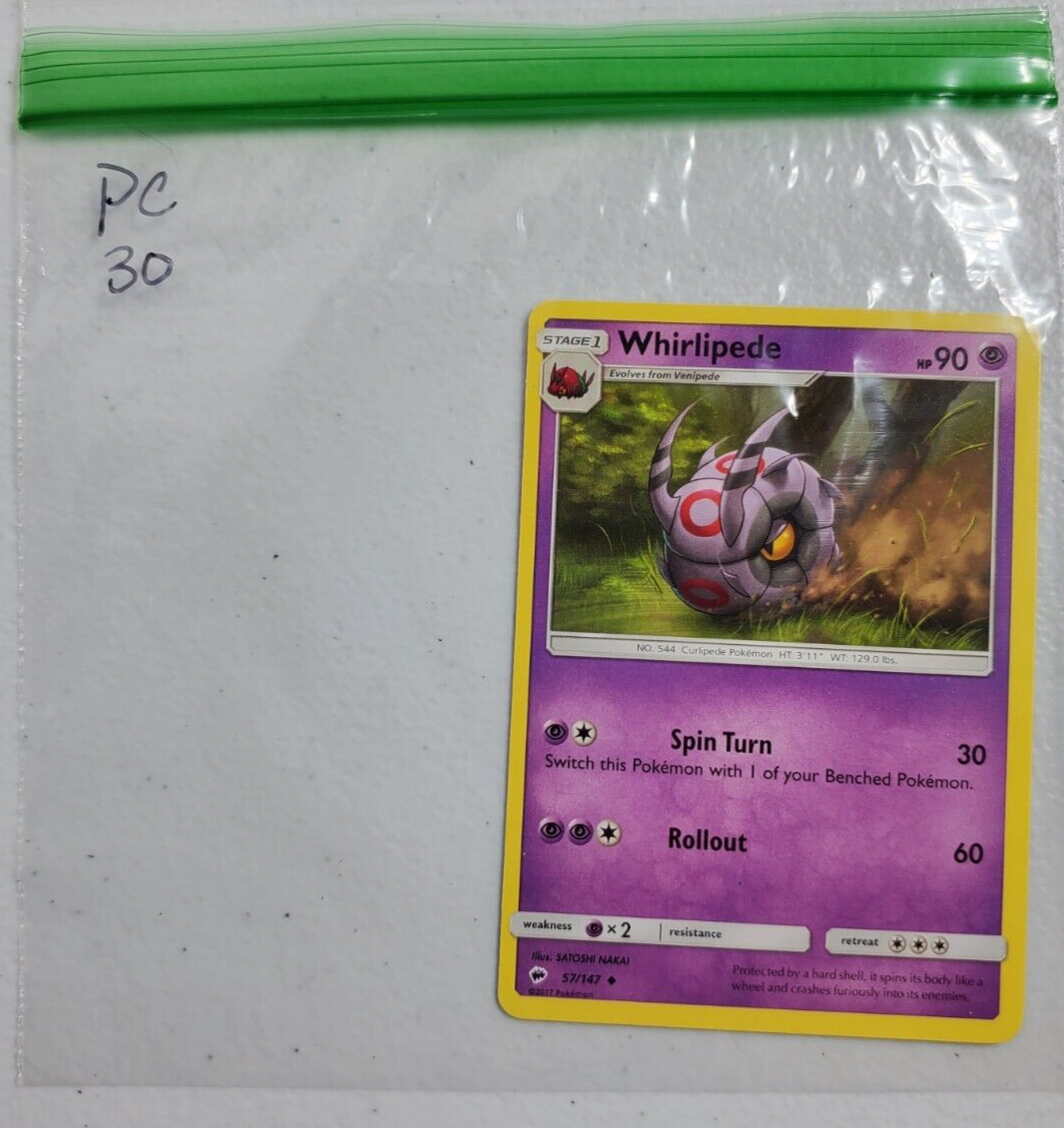 Pokémon Whirlipede 57/147 2017 Card | eBay
