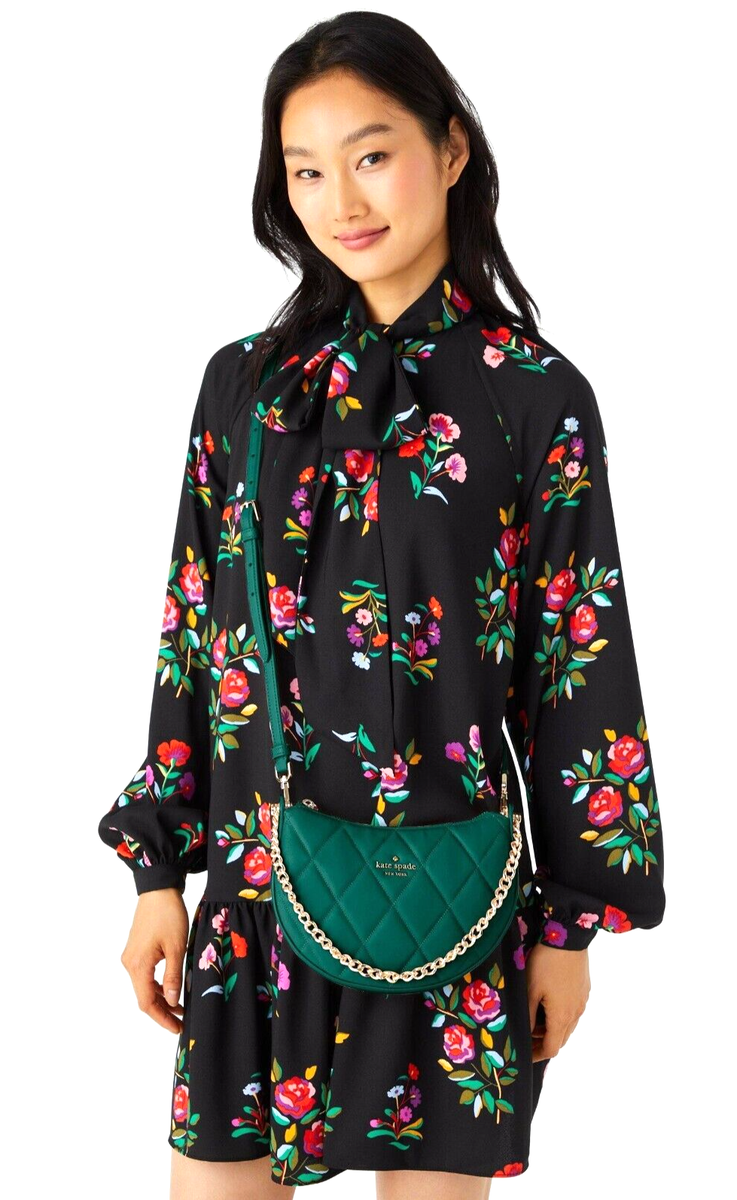 ショルダーバッグ・ポシェット KATE CRYSTAL CROSSBODY BAG New Kate Spade Carey Zip Top Crossbody Quilted Smooth