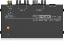 PREAMPLIFICATORE PHONO Giradischi BEHRINGER PP400 Compatto, 400 Watt, 12 Volt