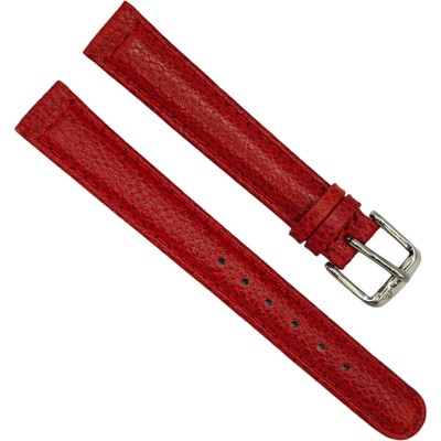 VINTAGE  - 14 x 12 MM - GENUINE RED LEATHER  - WATCH STRAP - BRACELET BAND