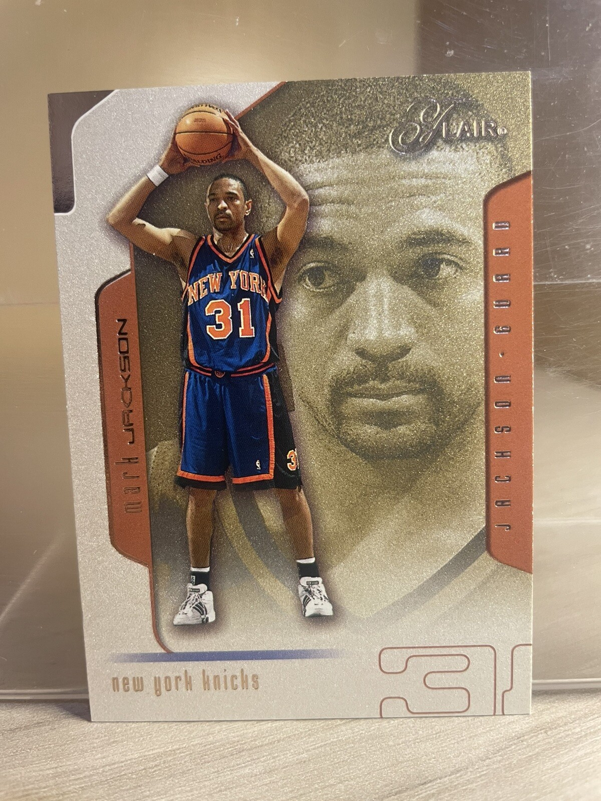2001-02 Flair New York Knicks Basketball Card #75 Mark Jackson