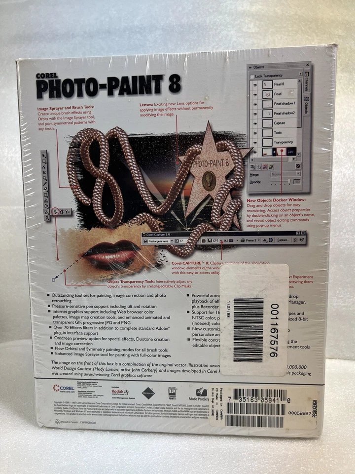 RARE 1998 Corel Photo-Paint 8 Upgrade - BRAND NEW FACTORY SEALED! - Image 4 of 4