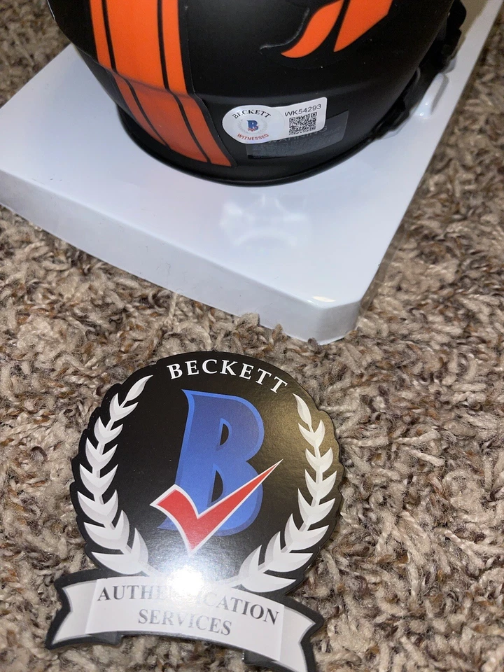CHAMP BAILEY Signed DENVER BRONCOS ECLIPSE Mini Helmet JSA RARE HOF CB 2 - Image 2 of 2