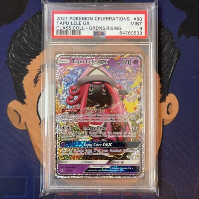 PSA 9 MINT 2021 Pokemon Celebrations Classic TAPU LELE GX #60
