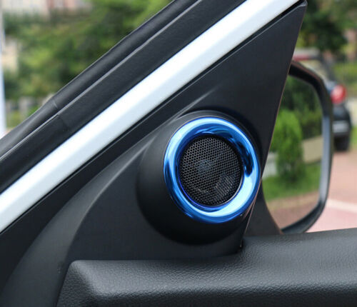Blue Titanium Steel A Pillar Speaker Ring Cover Trim For Honda Insight 2019-2022 - Picture 6 of 7
