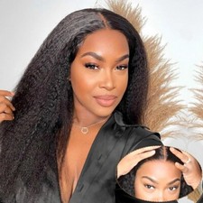 Kinky Straight Human Hair Wigs Glueless Wig Human Hair Lace Front Wig HD Lace