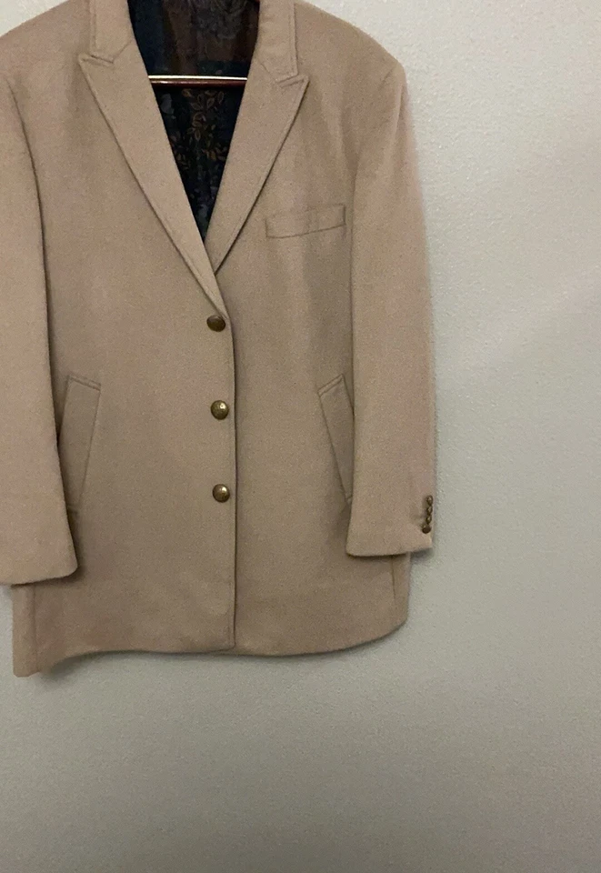 Abrigo Tallia Para Hombre XL Abrigo Velutti Cuello Terciopelo Mezcla Lana Foto 2 de 3