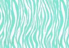 Designer Fabric Aqua White Geometric Cotton Print Drapery Upholstery