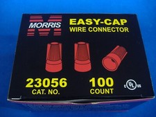 LOT OF 100 RED EASY-CAP WIRE CONNECTOR CONICAL CONNECTORS TWIST-ON NUTS