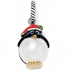 NEW Brighton EMPEROR PENGUIN Pearl Belly Christmas Holiday Charm Bead RETIRED