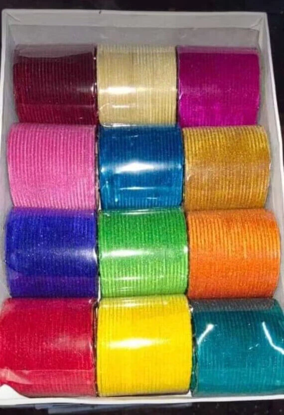 144 Bangles Multi Color Velvet Touch Party Jewelry Girls And Women