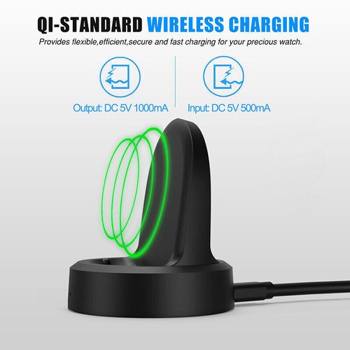 Cargador de base de base de carga inalámbrica para cargador de reloj inteligente Samsung Gear S2 S3 - Imagen 3 de 12