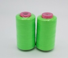 2-PACK NEON GREEN 6000 YDS Each Spool Serger Sewing Machine S/2 T27 Threads