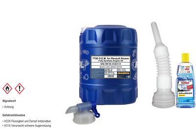 20L MANNOL 7706 O.E.M. 5W-30 Spezialmotoröl Motoröl ACEA C4 inkl. Auslaufhahn 