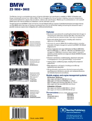 BMW Z3 NEW Bentley Service Manual #BZ02 96 to 02 listed LATEST